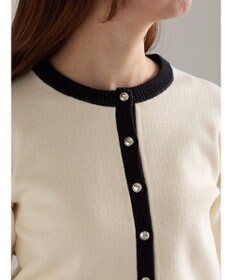 Te chichi バイカラークラシカルカーディガン