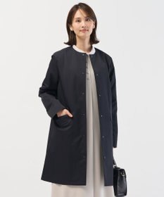 J.PRESS LADIES S 【2way】VINAジェットオックス ノーカラー コート
