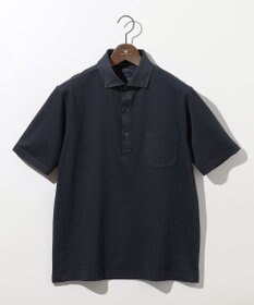 JOSEPH ABBOUD クールビズ【オリジナルオーガニックコットン使用・日本素材】JOEコットンサッカー ポロシャツ