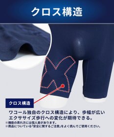 WACOAL MEN スパッツ 【CROSSWALKER】 吸放湿性 吸汗速乾性 前閉じ ロング丈 メンズ インナー GX6008 /ブロス バイ ワコールメン