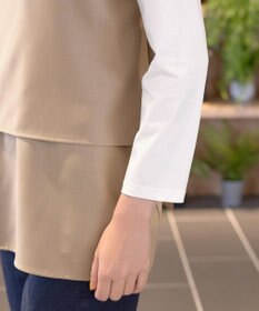 Tiaclasse 【洗える】リボンキャミドッキングカットソートップス