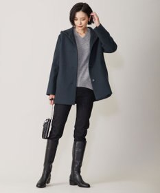 J.PRESS LADIES ショートビーバー フーデッド コート