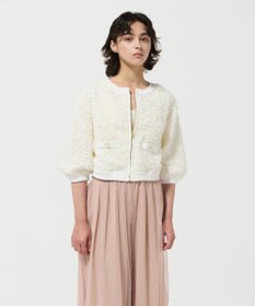 GRACE CONTINENTAL チュールフリルニットブルゾン