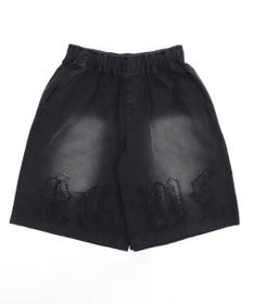 WEGO ツイルブラスト加工ワイドショートパンツ