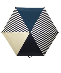 +RING 【UVカット95%以上】【UPF50＋】プラスリング ユニセックス 晴雨兼用 折傘 NVY/WHT T1316