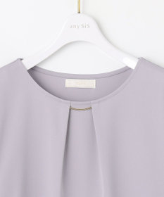ANY SIS 【接触冷感・吸水速乾・UVケア】エアリードレープスムース タックスリーブ ブラウス