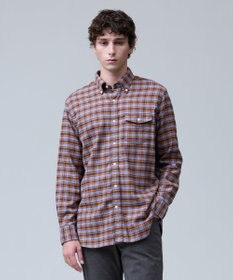 J.PRESS MEN テンセルミックスコットンネルシャツ / B.D. グレー系3