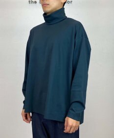 KASHIYAMA 【シルケット加工】コットンタートルネックカットソー