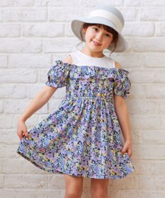 ANY KIDS オンオフショルダー ガーリー ワンピース