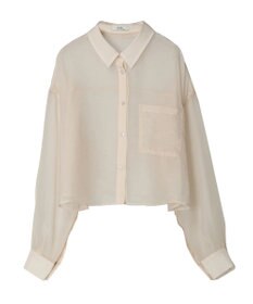 earth music&ecology ソデスリットクロップドシャツ