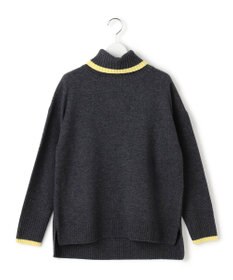23区 S 【洗える】ウールカシミヤ コンビカラー オフタートル ニット