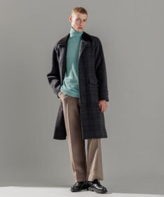 JOSEPH HOMME ニードルパンチグレンチェック　シングルブレストトレンチコート