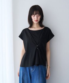 YECCA VECCA ピン付きドレープカットソー