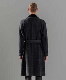 JOSEPH HOMME ニードルパンチグレンチェック　シングルブレストトレンチコート