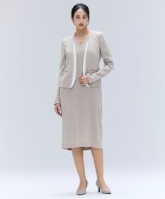 BEIGE， 【洗える・L-size】CINDY / Vネックハーフスリーブワンピース