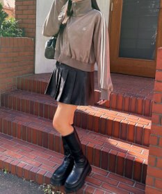 WEGO スエードポンチクロップドトラックジャケット