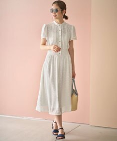 組曲 L 【WEB限定】フラワーポイントシフォン ワンピース