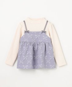 ANY KIDS 総柄リボンドッキングチュニック