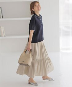 J.PRESS LADIES 【洗える】DRY COTTON ニットポロ