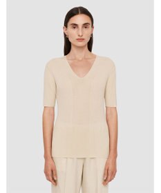 JOSEPH 【洗える】ファインリブメリノ　ショートスリーブニット