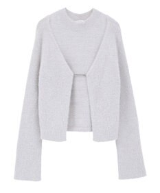 earth music&ecology SET2点チャーム付きシャギーニット＋インナー