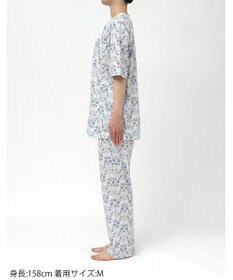 WACOAL パジャマ 綿100%(本体) 天竺素材 ミントン 5分袖 半袖 長ズボン レディース NDT167 /ワコール