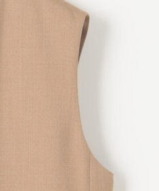 自由区 L 【接触冷感・速乾・UVケア・撥水・防シワ】リネンライクツィル ジレ