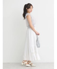 earth music&ecology チュールドッキングノースリカーディガン