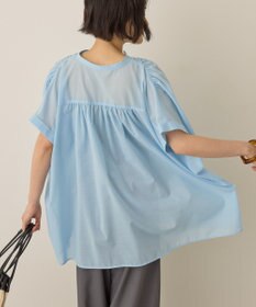 AMERICAN HOLIC イージーケア 接触冷感フレンチスリーブギャザーシャツ