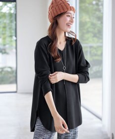 Tiaclasse 【安田美沙子さん着用・新色追加・洗える】ラウンドヘムニットチュニック