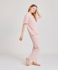 une nana cool 【綿100%】スビン天竺 半袖開襟パジャマ MADE WITH LIBERTY FABRIC