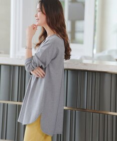 Tiaclasse 【安田美沙子さん着用・新色追加・洗える】ラウンドヘムニットチュニック