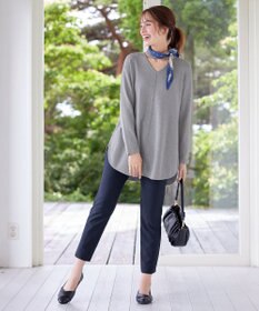 Tiaclasse 【安田美沙子さん着用・新色追加・洗える】ラウンドヘムニットチュニック