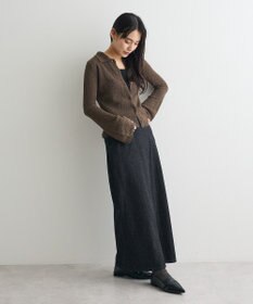 CRAFT STANDARD BOUTIQUE ブークレヤーン衿付きニットカーディガン