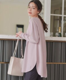 Tiaclasse 【安田美沙子さん着用・新色追加・洗える】ラウンドヘムニットチュニック