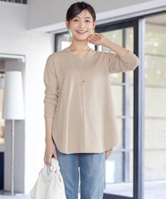 Tiaclasse 【安田美沙子さん着用・新色追加・洗える】ラウンドヘムニットチュニック