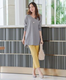 Tiaclasse 【安田美沙子さん着用・新色追加・洗える】ラウンドヘムニットチュニック