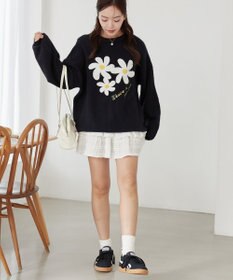 WEGO フラッフィーグラフィックBIGニットプルオーバー