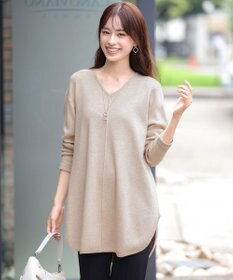 Tiaclasse 【安田美沙子さん着用・新色追加・洗える】ラウンドヘムニットチュニック