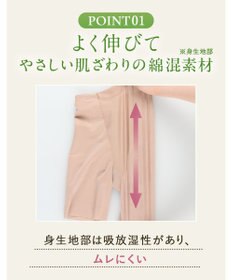 Wing ガードル ほどよいおなか押さえ 綿混(身生地部) ソフトタイプ ロング丈 一枚ばき可能 3Lまで対応 大きいサイズ NQ1762 ウイング／ワコール