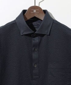 JOSEPH ABBOUD クールビズ【オリジナルオーガニックコットン使用・日本素材】JOEコットンサッカー ポロシャツ
