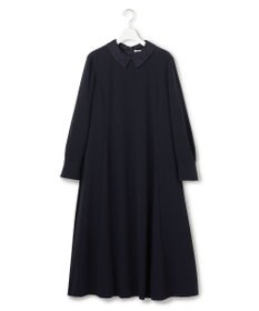 23区 【セットアップ対応/洗える】トリアセダブルジョーゼット 襟付き ワンピース
