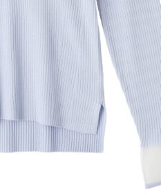 YECCA VECCA 袖口シアーリブニット