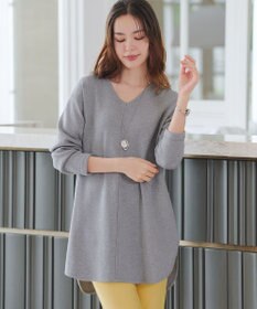 Tiaclasse 【安田美沙子さん着用・新色追加・洗える】ラウンドヘムニットチュニック