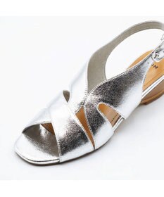 APOM モールドウエッジアシンメトリースリングバックサンダル45