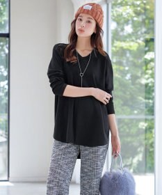 Tiaclasse 【安田美沙子さん着用・新色追加・洗える】ラウンドヘムニットチュニック