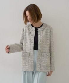 YECCA VECCA 袖口シアーリブニット