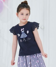 ANY KIDS ドレス アップリケ Tシャツ