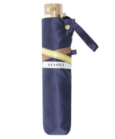 MOONBAT ランバン オン ブルー (LANVIN en Blue) 折りたたみ傘 サテンプリント ロゴアーチ