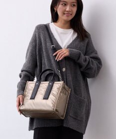 TOPKAPI 【TREASURE TOPKAPI】メタリック パデット ショルダー付 トートバッグ